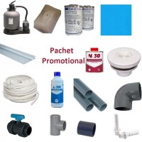 Kit constructie piscina din beton, accesorii si liner 10x4x1.5 M